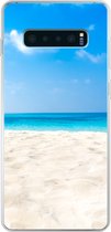 Geschikt voor Samsung Galaxy S10 Lite hoesje - Strand - Zee - Zand - Siliconen Telefoonhoesje