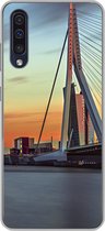 Geschikt voor Samsung Galaxy A50 hoesje - Rotterdam - Erasmus - Zonsondergang - Siliconen Telefoonhoesje