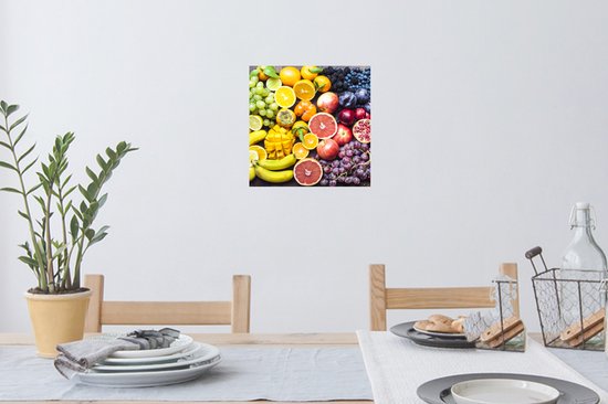 Stickers Stickers muraux - Fruit - Arc-en-ciel - Couleurs - 30x30 cm - Feuille adhésive