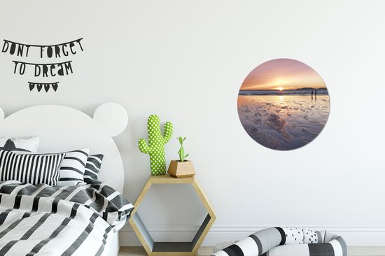 Cercle mural - Cercle mural - Plage - Soleil - Mer - Aluminium - ⌀ 30 cm - Intérieur et extérieur