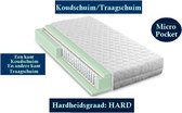 1-Persoons Matras - MICROPOCKET HR45 KOUDSCHUIM/NASA traagschuim 7 ZONE 23 CM - 3D   - Stevig ligcomfort - 80x200/23