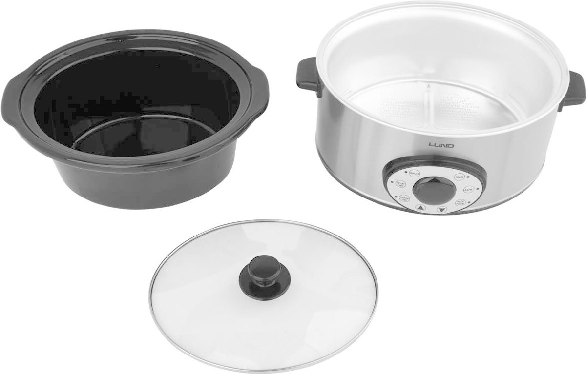 LUND Slowcooker met timer - 280W - 4,5L – foto 8