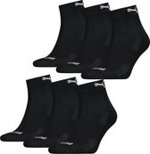 Puma Quarter Sokken Zwart - 6 paar zwarte enkelsokken - Maat 43/46