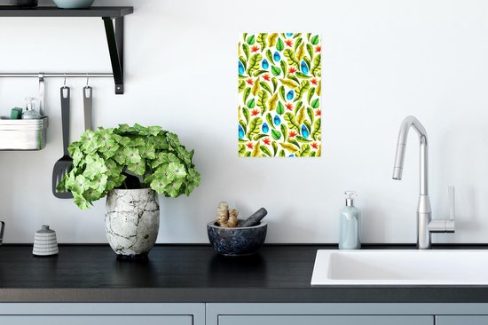 Poster 20x30 cm - Jungle - Design - Bladeren - Posters - Kamer decoratie - Wanddecoratie woonkamer - Muurdecoratie slaapkamer