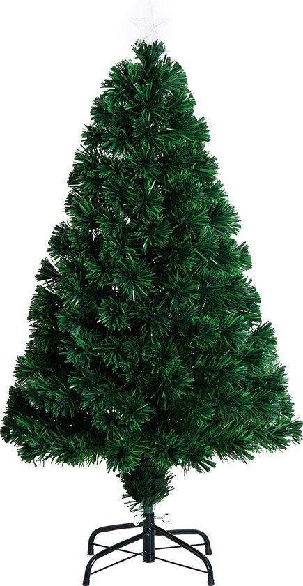 HOMCOM Kerstboom dennenboom kerstboom LED-optische vezel boom ster 8 model 02-0349