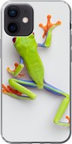 Geschikt voor iPhone 12 hoesje - Kikker - Dieren - Groen - Siliconen Telefoonhoesje