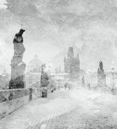 Fotobehang - Charles Bridge Abstract II 225x250cm - Vliesbehang