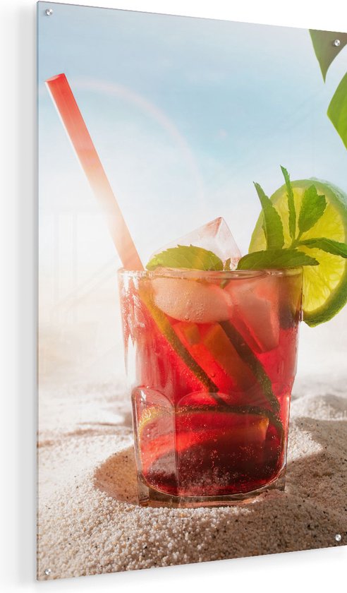 Peinture sur verre Artaza - Cocktail Mix Drink on the Beach - 60 x 90 - Peinture sur plexiglas - Photo sur Glas