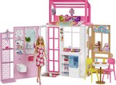 Bol.com Barbie 360 Poppenhuis - 2 verdiepingen - incl. pop aanbieding