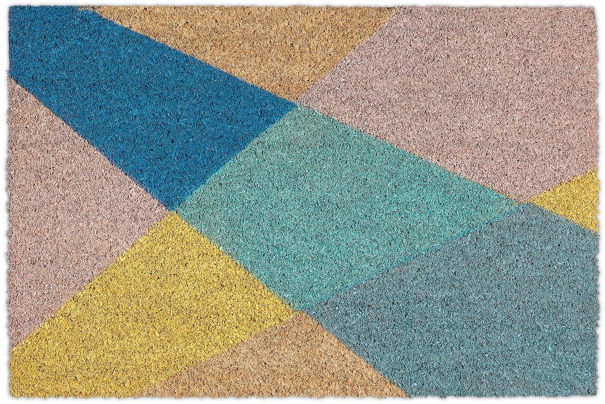 deurmat kokos - antislip - 40 x 60 cm - kokos - geometrische print