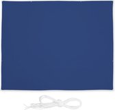 Relaxdays Schaduwdoek rechthoek - zonweringdoek - scheurvast - met ogen - spanzeil - blauw - 3 x 4 m
