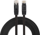 By Qubix internetkabel - 3 meter - cat 6 - Ultra dunne Flat Ethernet kabel - Netwerk kabel (1000Mbps) - Zwart - UTP kabel - RJ45 - UTP kabel