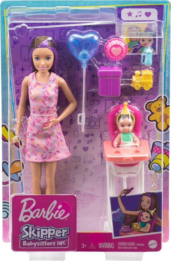 Playset Coffret Barbie Baby Sitter Barbie Skipper Coffret Barbie