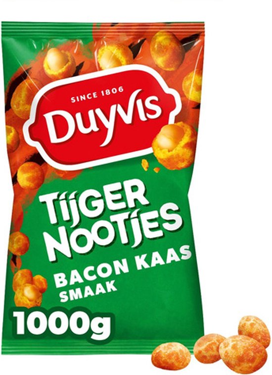 Foto: Duyvis tijgernootjes bacon kaas 1 kg