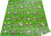 HOMCOM Kinderpuzzelmat kinderspeelkleed 36 stuks 9 patronen EVA veelkleurig 431-065