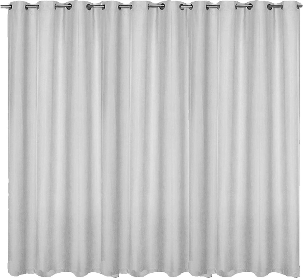 JEMIDI Kant-en-klaar verduisterend gordijn - Gordijn met ringen 245cm x 300cm Ondoorzichtig gordijn afgewerkt met ringen - Wit