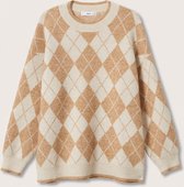 Mango Trui Gebreide Trui Met Ruiten 17097707 09 Dames Maat - XL