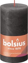 4 stuks Bolsius antraciet rustiek stompkaarsen 130/68 (60 uur) Eco Shine Stormy Grey