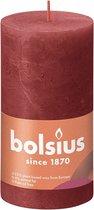 4 stuks Bolsius rood rustiek stompkaarsen 130/68 (60 uur) Eco Shine Delicate Red