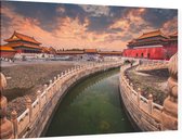 De Gouden Waterstroom in de Verboden Stad in Beijing - Foto op Canvas - 90 x 60 cm