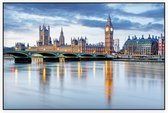 Parlementsgebouw en de beroemde Big Ben van Londen - Foto op Akoestisch paneel - 120 x 80 cm