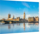 Big Ben en het Westminster parlement in zomers Londen - Foto op Plexiglas - 90 x 60 cm