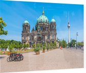 De Berlijn kathedraal en TV-toren van het Alexanderplein - Foto op Plexiglas - 90 x 60 cm