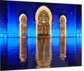 Kleurrijke hoofdpoort van de Grote Moskee in Abu Dhabi - Foto op Plexiglas - 60 x 40 cm