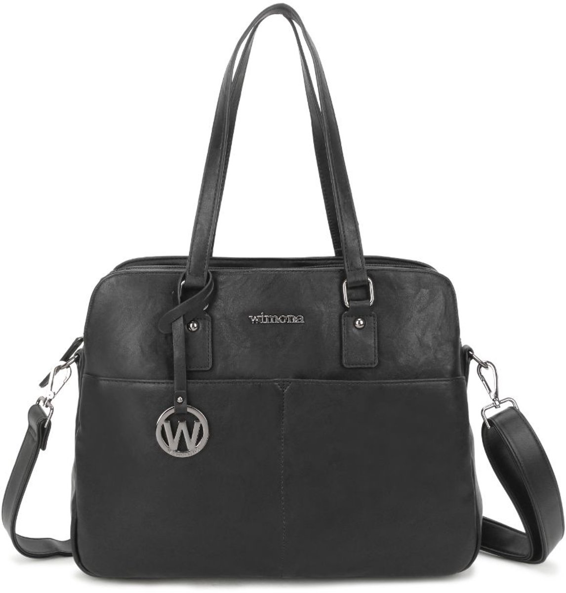 Wimona Carlotta 2092 Schoudertas / Laptoptas - 13 inch - Zwart