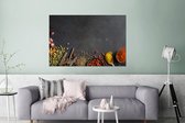 Wanddecoratie Metaal - Aluminium Schilderij Industrieel - Kruiden - Eten - Specerijen - Zwart - Paprika - Kaneel - 120x80 cm - Dibond - Foto op aluminium - Industriële muurdecoratie - Voor de woonkamer/slaapkamer