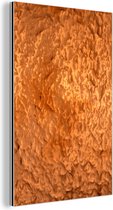 Wanddecoratie Metaal - Aluminium Schilderij Industrieel - Gehamerd koperen structuur - 60x90 cm - Dibond - Foto op aluminium - Industriële muurdecoratie - Voor de woonkamer/slaapkamer