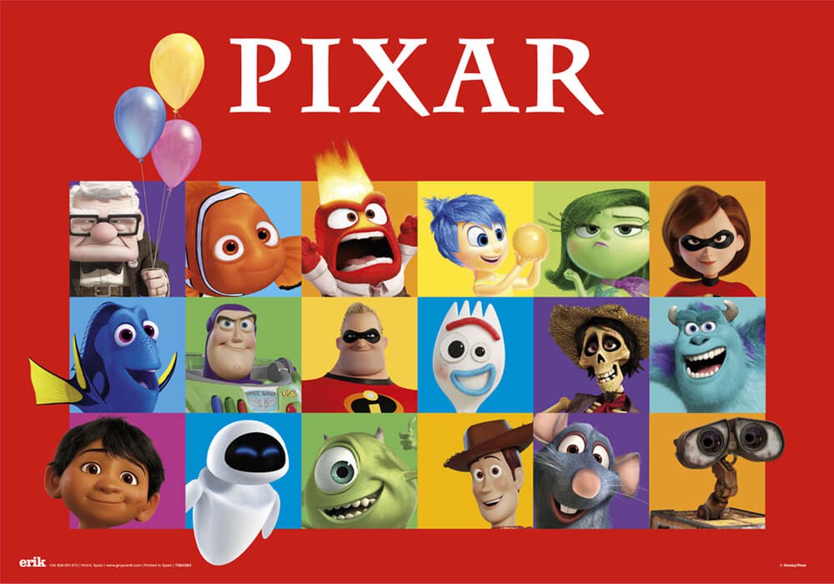 Disney Bureauonderlegger Pixar 34,5 X 49,5 Cm Pvc Rood