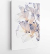 Onlinecanvas - Schilderij - Witte Bloemblaadjes Art Verticaal Vertical - Multicolor - 115 X 75 Cm