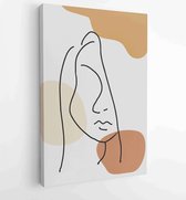 Abstract Plant Art-ontwerp voor prints, omslag, behang, minimale en natuurlijke moderne kunst aan de muur. 2 - Moderne schilderijen – Verticaal – 1843010506 - 40-30 Vertical