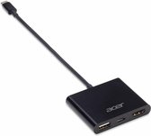 Acer NP.CAB1A.020 cable gender changer USB Type-C Gen1 PD & HDMI & USB-A Noir