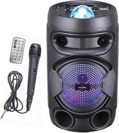 INOVALLEY KA02 BOWL - 400W Bluetooth-lichtspeaker - Karaokefunctie - Veelkleurige LED-caleidoscoopbal - USB-poort, Micro-SD