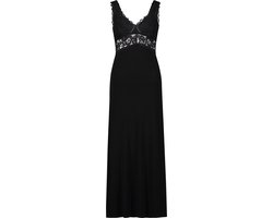 Hunkemöller Dames Nachtmode Slipdress Nora Lace Long - Zwart - maat 2XS