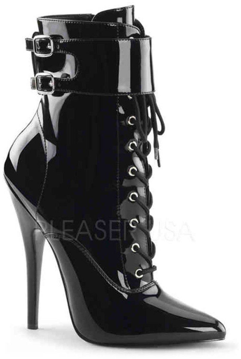 Devious - DOMINA-1023 Enkellaars - Paaldans schoenen - 46 Shoes - Zwart
