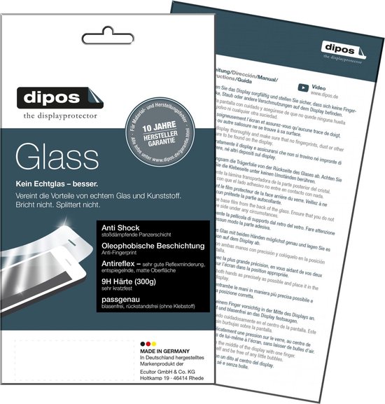 dipos I 2x Pantserfolie mat geschikt voor Garmin Edge 1030 Plus Beschermfolie 9H screen-protector - dipos