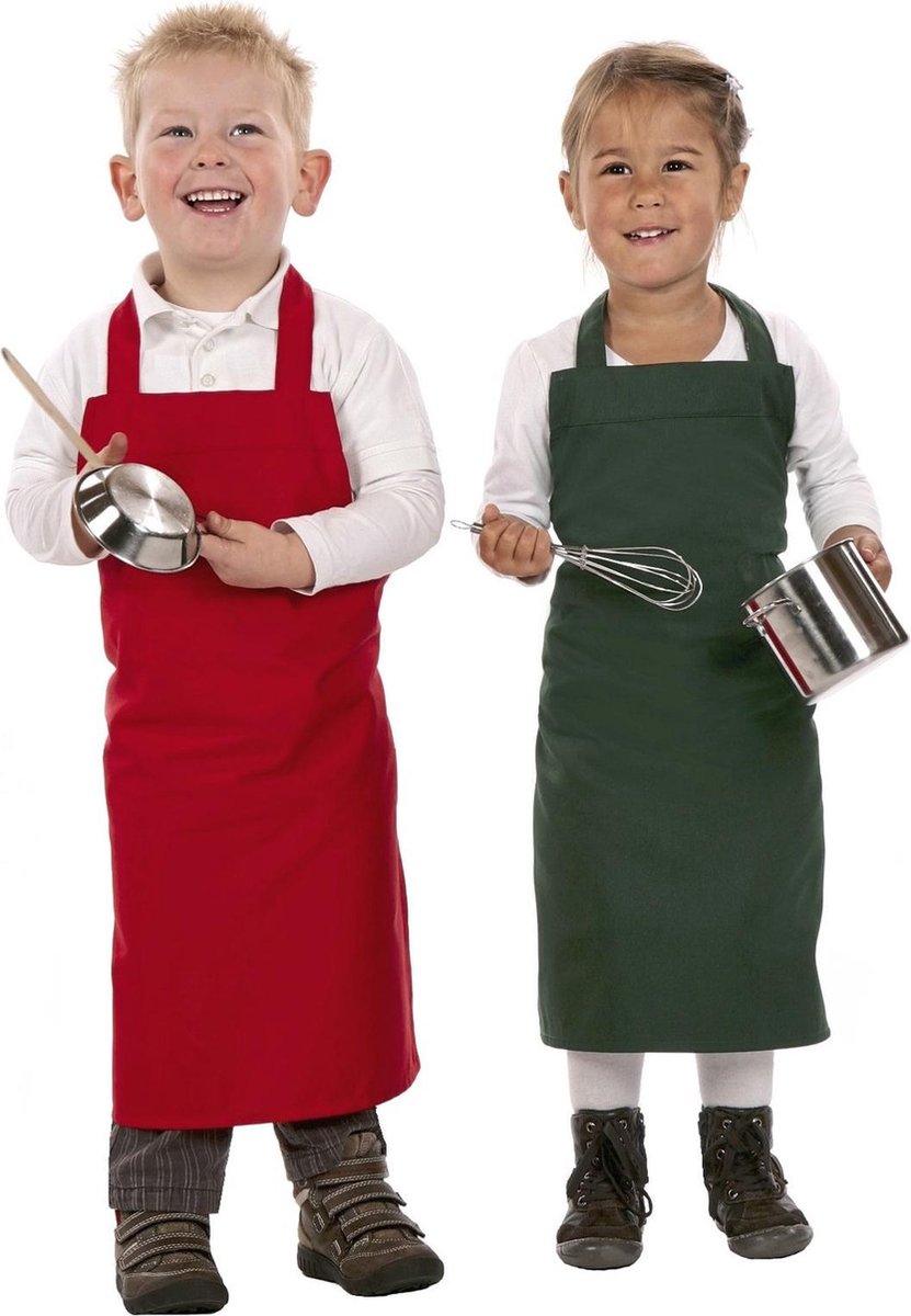 Kinder schort  rood - Link Kitchen Wear