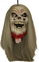 Halloween - Horror hangdecoratie schedel vrouw 30 cm - Halloween thema versiering doodshoofd decoratie