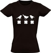 Three Little Birds | Dames T-shirt | Zwart | Ajax | Bob Marley | Rastafari | Everything is gonna be alright | Vrijheid | Grappig | Cadeau