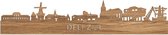 Skyline Delfzijl Eikenhout - 120 cm - Woondecoratie design - Wanddecoratie met LED verlichting