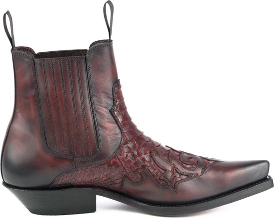 Mayura Bottes pour femmes Rock 2500 Rouge Pointu Western Hommes Bottines Talon Oblique. bol