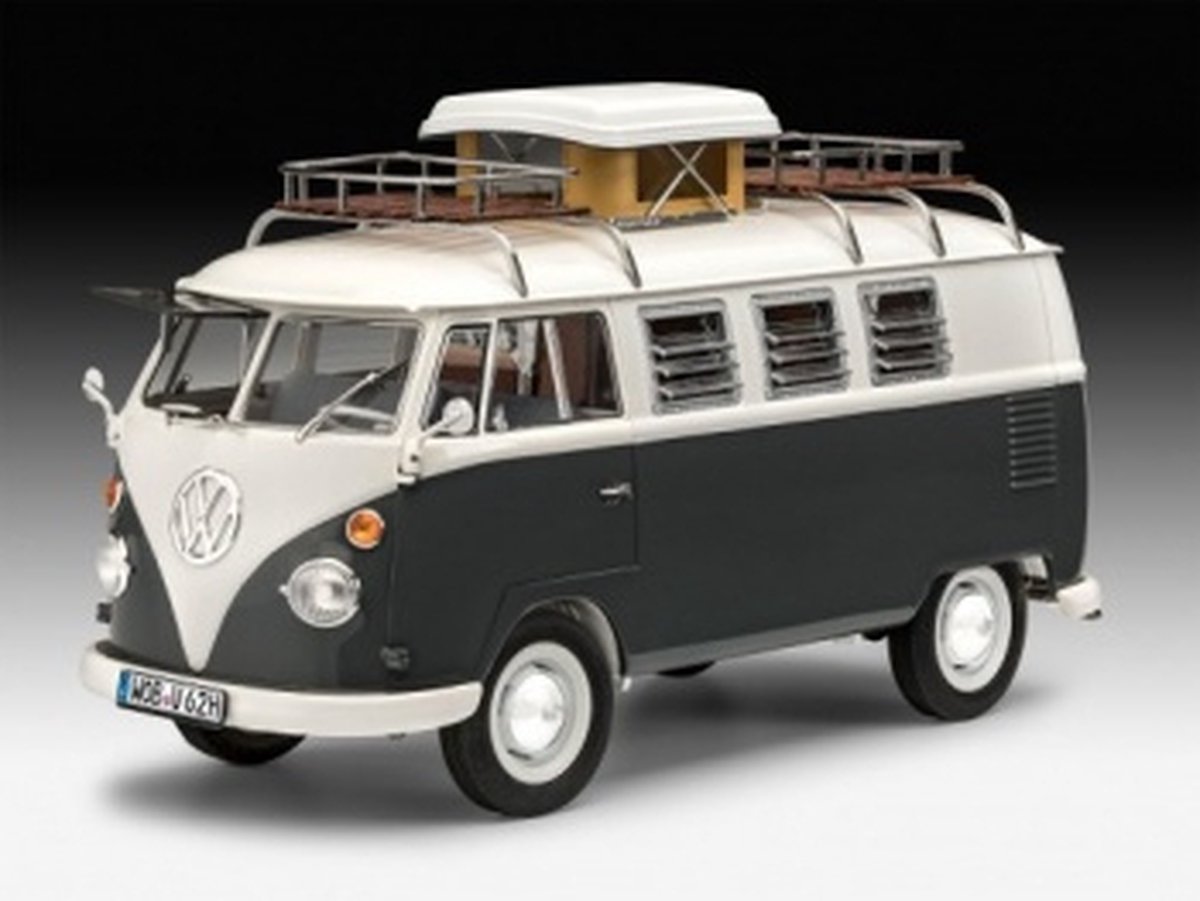 Revell Modelbouwpakket Auto - 07674 VW Volkswagen T1 Camper Plastic - Volwassenen - 189 onderdelen - 1:24 — afbeelding 3