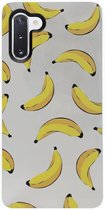 - ADEL Siliconen Back Cover Softcase Hoesje Geschikt voor Samsung Galaxy Note 10 Plus - Bananen Geel