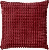 Dutch Decor ROME - Sierkussen uni Merlot 45x45 cm - rood