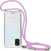 Casetastic Samsung Galaxy A21s (2020) Hoesje met koord - Lanyard Case - Stars Print