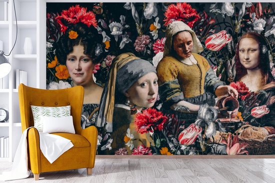 Papier peint - Papier peint photo - Collage - Maîtres anciens - Fleurs - Largeur 360 cm x Hauteur 240 cm