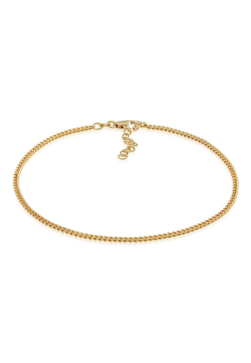 Elli - Enkelbanden - Dames Curb Chain Basic Tijdloos Discreet Verstelbaar in 925 Sterling Zilver - Dames